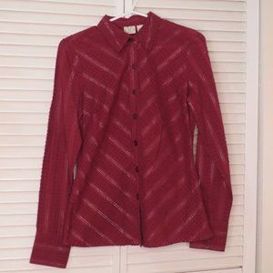 Vintage DCC Red womens Button up Size S 70s style
